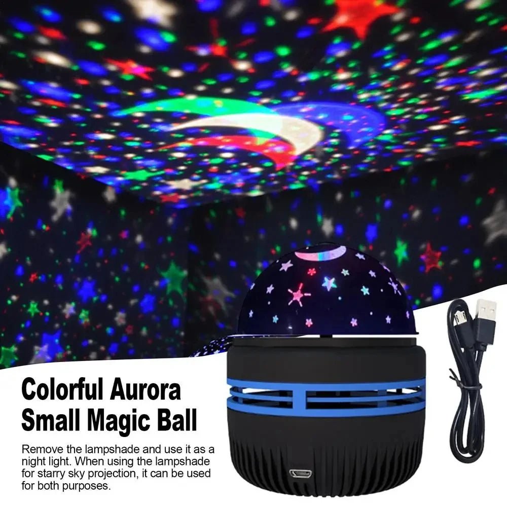 LED Starry Sky Lights Bedroom Night Lights 5V USB Atmosphere Decoration Projector 360° Rotating Lamp for Wedding ChristmasAzizaK