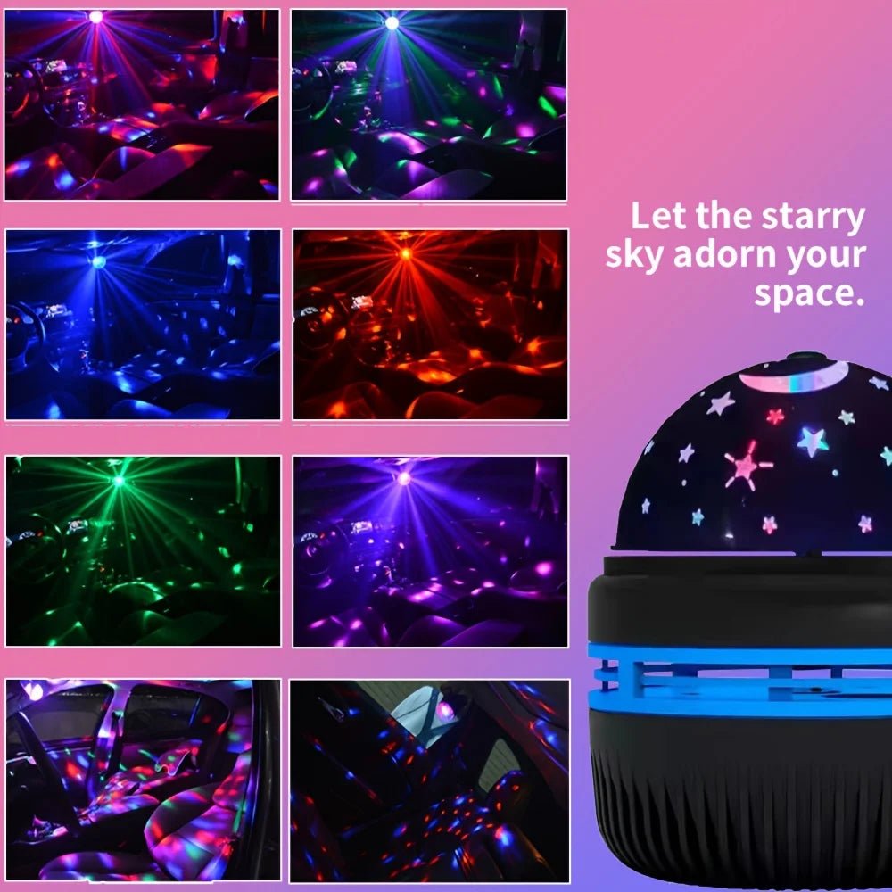 LED Starry Sky Lights Bedroom Night Lights 5V USB Atmosphere Decoration Projector 360° Rotating Lamp for Wedding ChristmasAzizaK