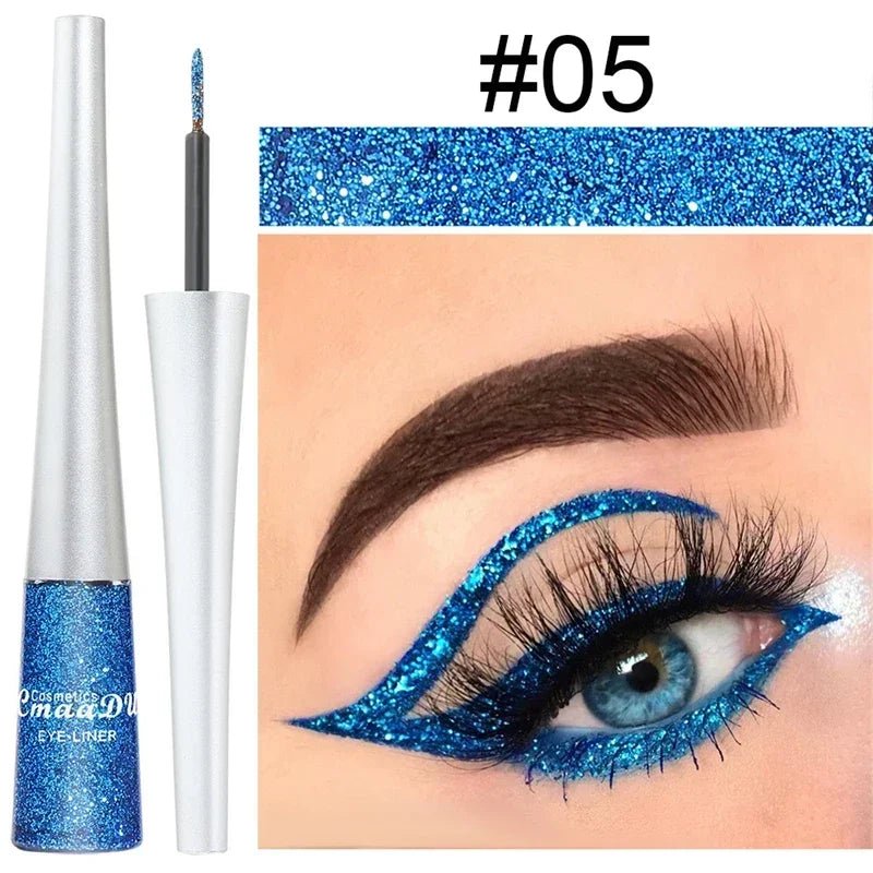 Liquid Blue Eyeliner Pencil Ultra - thin Long Lasting Quick Dry Smooth Rainbow Colorful Eye Liner Waterproof No Blooming CosmeticsAzizaK