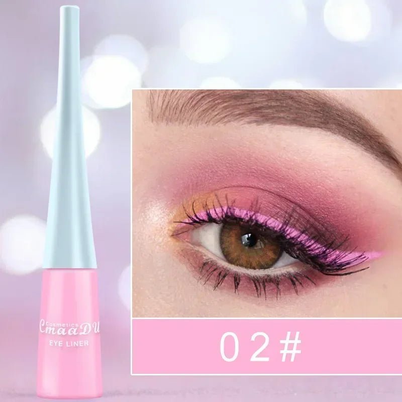 Liquid Blue Eyeliner Pencil Ultra - thin Long Lasting Quick Dry Smooth Rainbow Colorful Eye Liner Waterproof No Blooming CosmeticsAzizaK