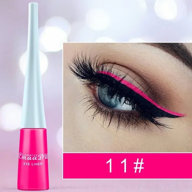 Liquid Blue Eyeliner Pencil Ultra - thin Long Lasting Quick Dry Smooth Rainbow Colorful Eye Liner Waterproof No Blooming CosmeticsAzizaK