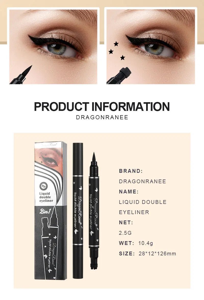 Liquid Eyeliner Stamp Marker Pen Waterproof Long Lasting Double - ended Cosmetic Makeup Eye LinerAzizaK