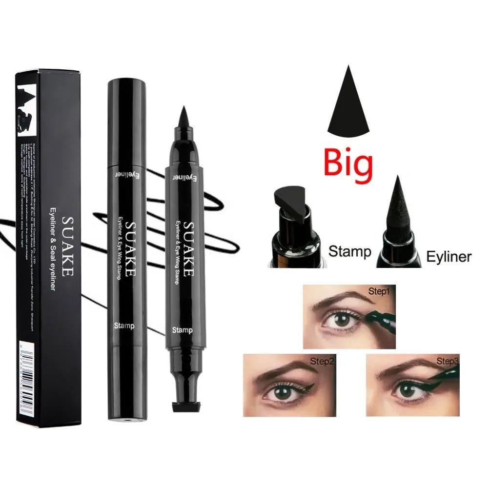 Liquid Eyeliner Stamp Marker Pen Waterproof Long Lasting Double - ended Cosmetic Makeup Eye LinerAzizaK