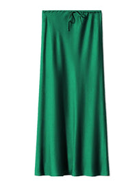 Long black satin skirtsAzizaK