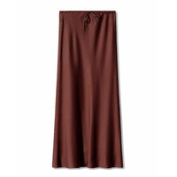 Long black satin skirtsAzizaK