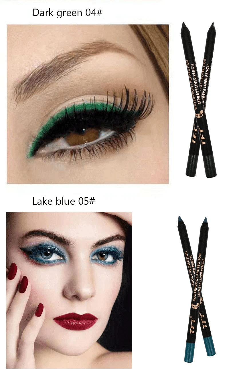 Long Lasting Eyeliner Pencil Colourful Pigment Waterproof Blue Black White Color Gel Eye Liner Pen Makeup Eye Beauty CosmeticsAzizaK