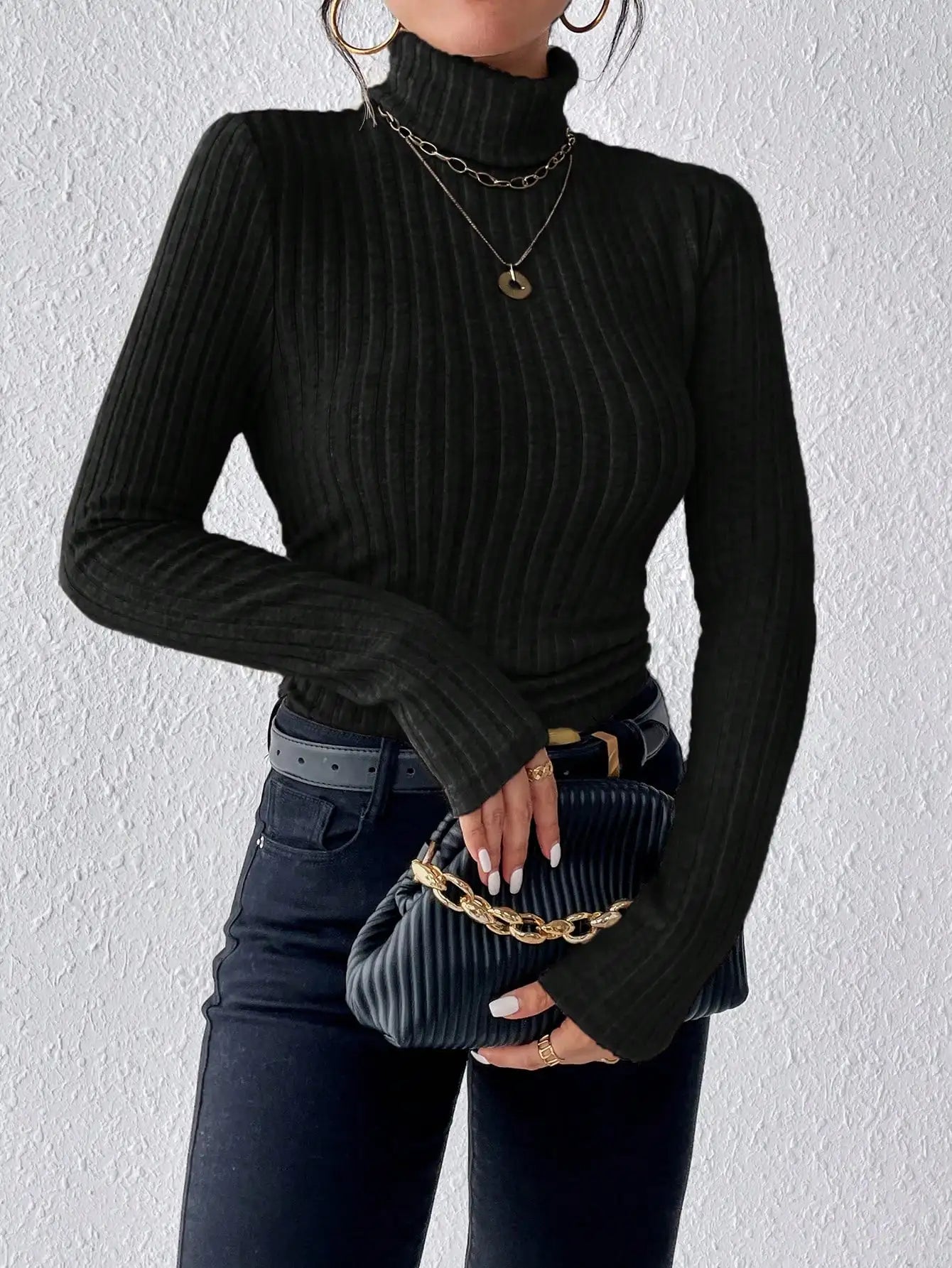 Long Sleeve Turtleneck SweaterAzizaK