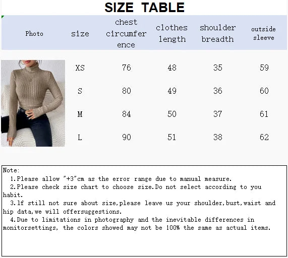 Long Sleeve Turtleneck SweaterAzizaK