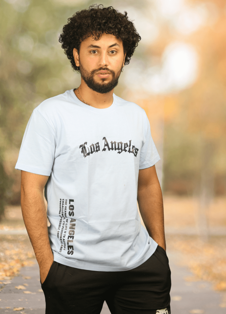 Los Angeles Printed Cotton T-ShirtAzizaK