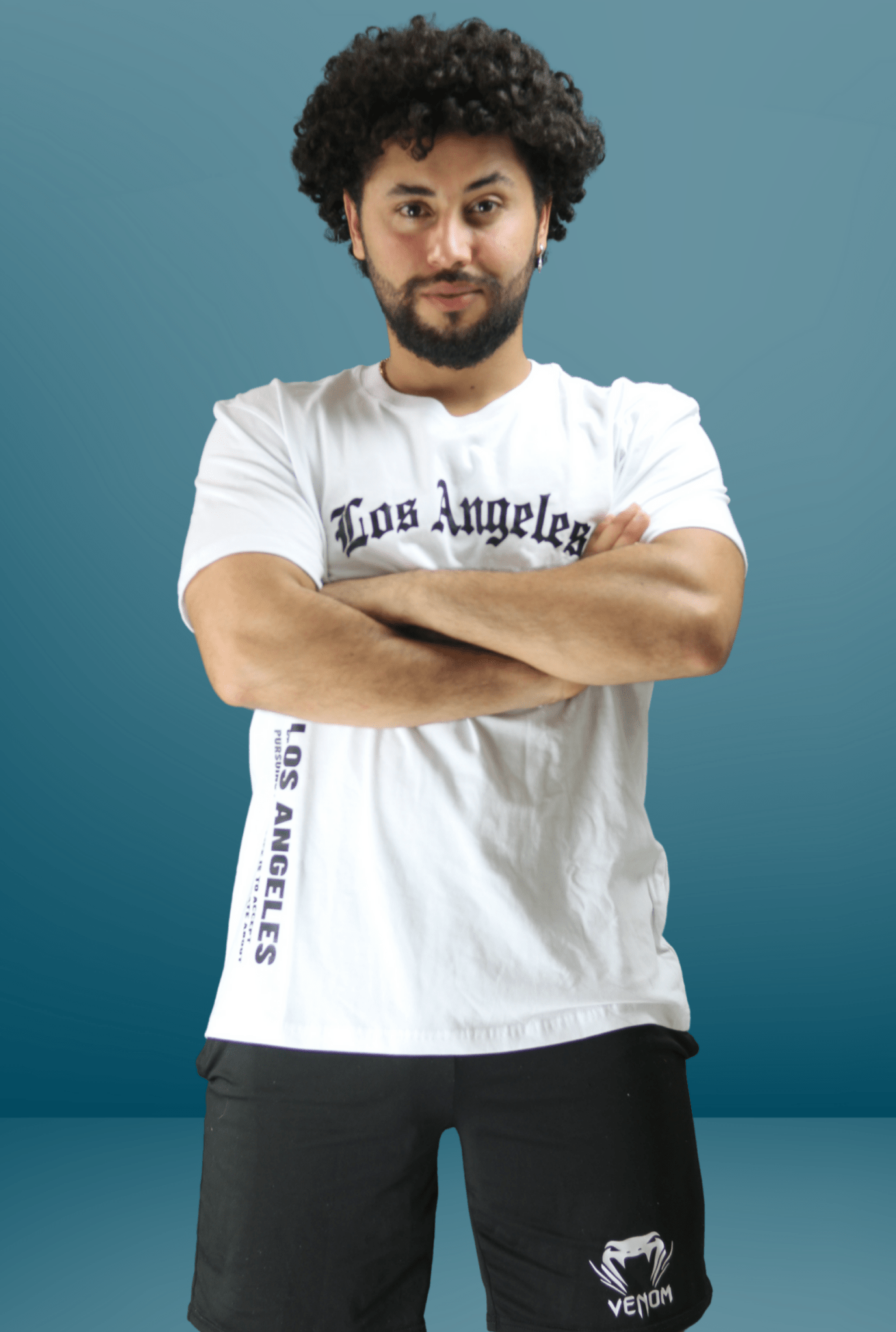Los Angeles Printed Cotton T-ShirtAzizaK