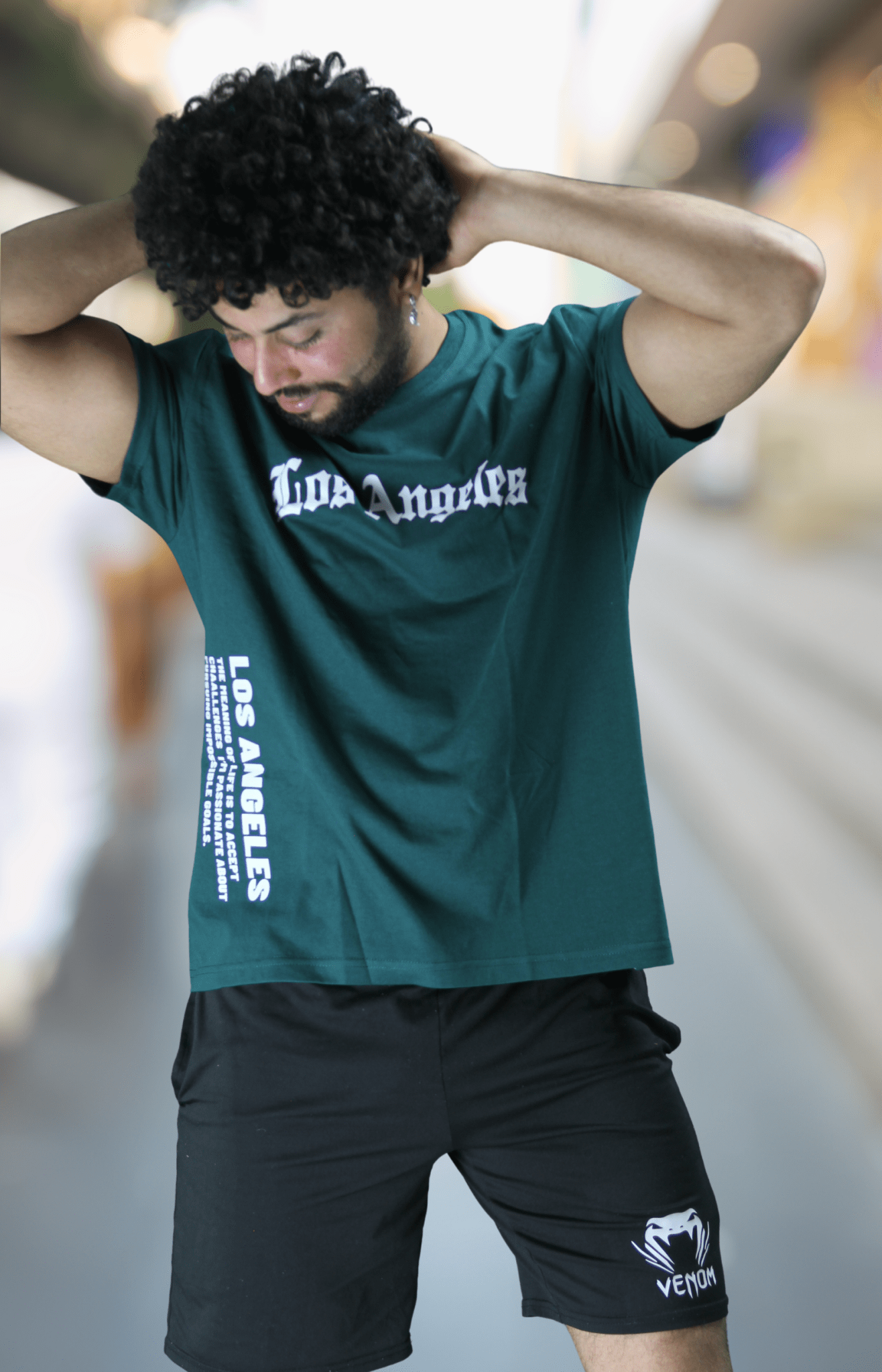 Los Angeles Printed Cotton T-ShirtAzizaK