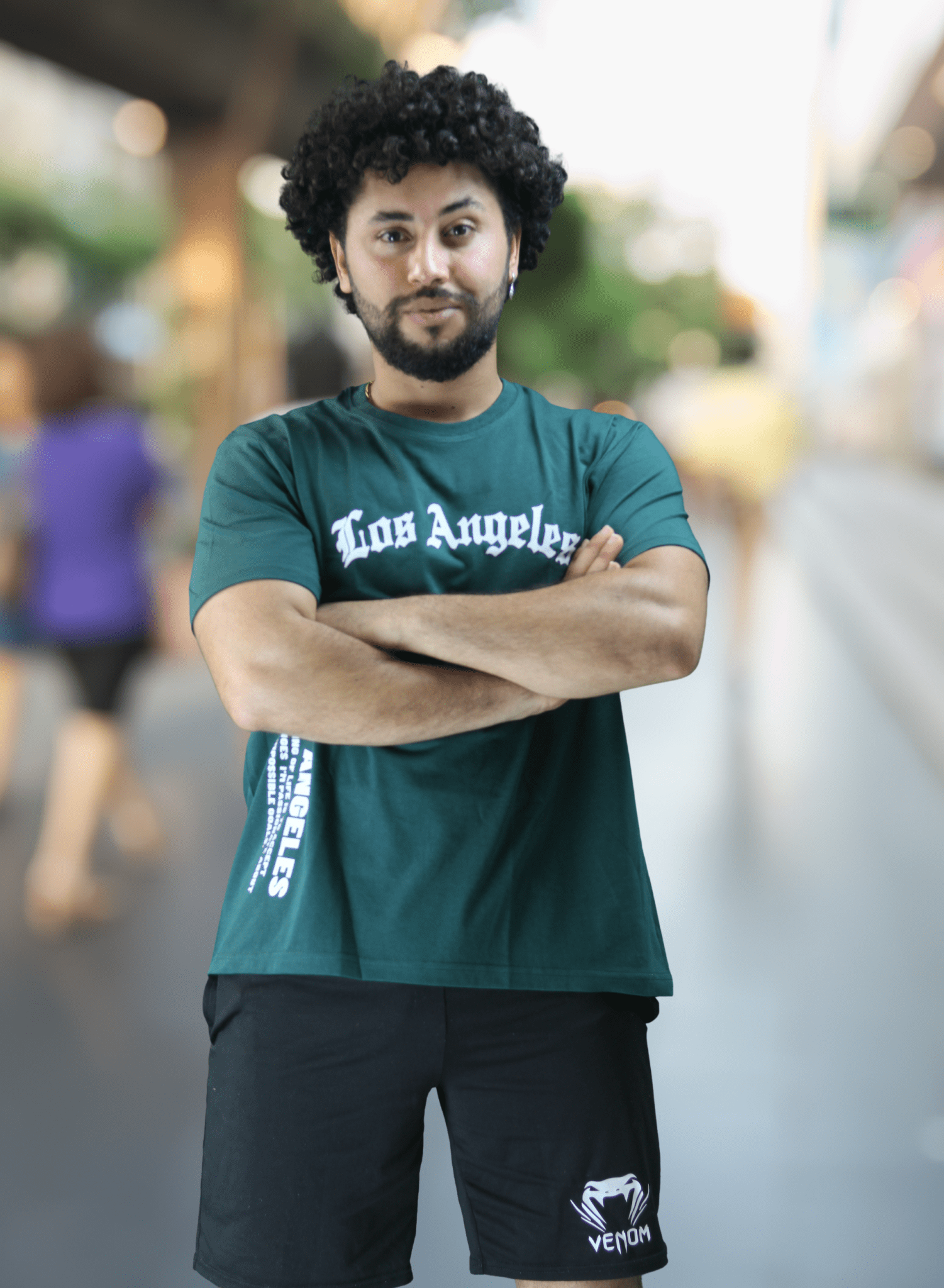 Los Angeles Printed Cotton T-ShirtAzizaK