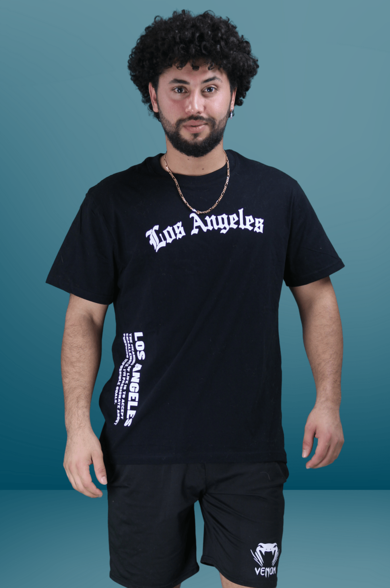 Los Angeles Printed Cotton T-ShirtAzizaK