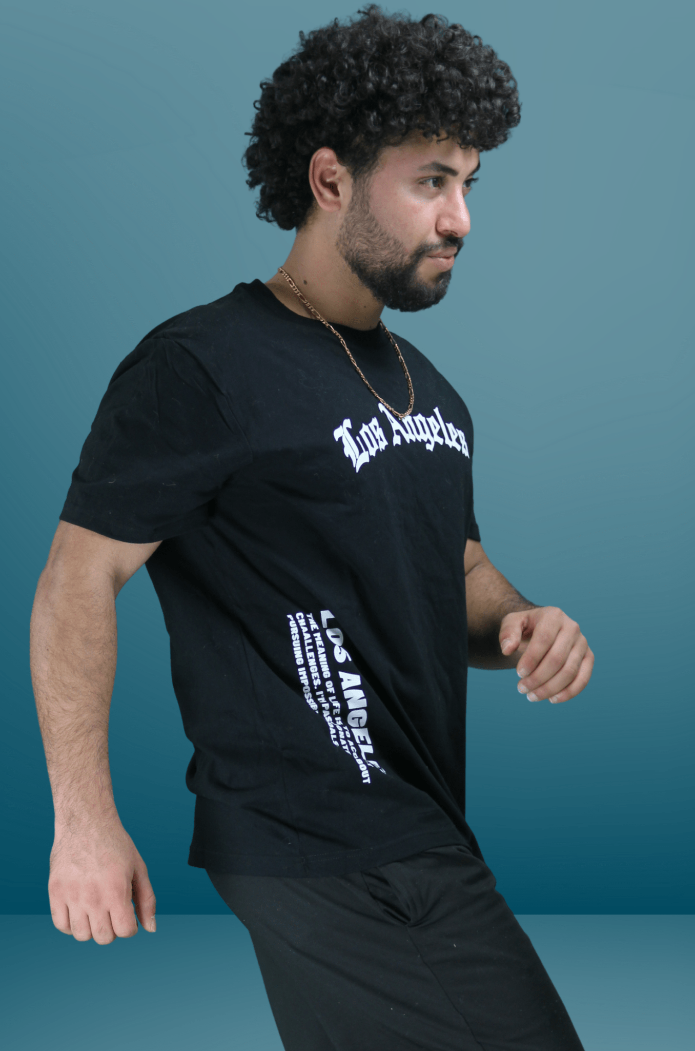 Los Angeles Printed Cotton T-ShirtAzizaK