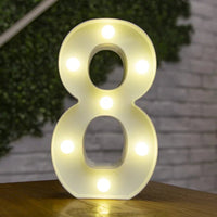 Luminous LED Alphabet Letters Digital Lamp Battery Warm Night Light for Home Wedding Birthday Christmas Party DecorationAzizaK