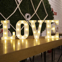 Luminous LED Alphabet Letters Digital Lamp Battery Warm Night Light for Home Wedding Birthday Christmas Party DecorationAzizaK