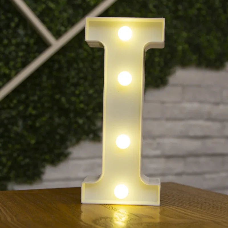 Luminous LED Alphabet Letters Digital Lamp Battery Warm Night Light for Home Wedding Birthday Christmas Party DecorationAzizaK