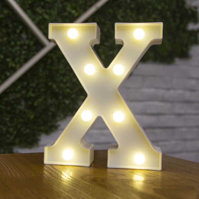 Luminous LED Alphabet Letters Digital Lamp Battery Warm Night Light for Home Wedding Birthday Christmas Party DecorationAzizaK