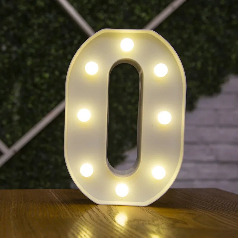 Luminous LED Alphabet Letters Digital Lamp Battery Warm Night Light for Home Wedding Birthday Christmas Party DecorationAzizaK