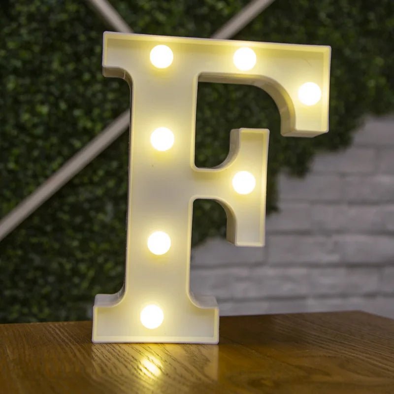 Luminous LED Alphabet Letters Digital Lamp Battery Warm Night Light for Home Wedding Birthday Christmas Party DecorationAzizaK