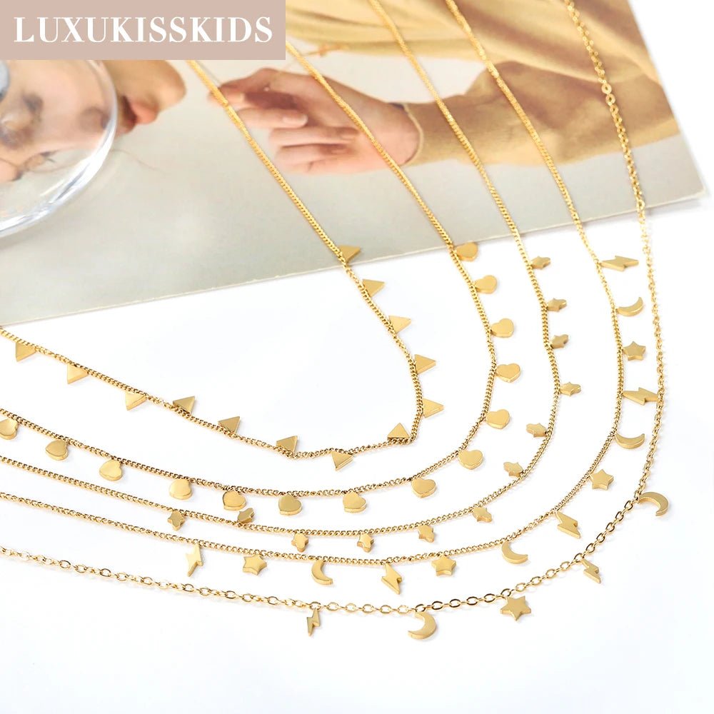 LUXUKISSKIDS Gold Chain NecklacesAzizaK