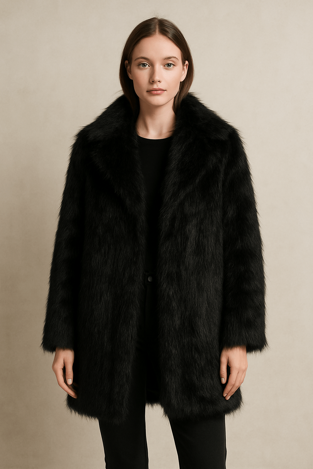 Luxurious Faux Fur CoatAzizaK