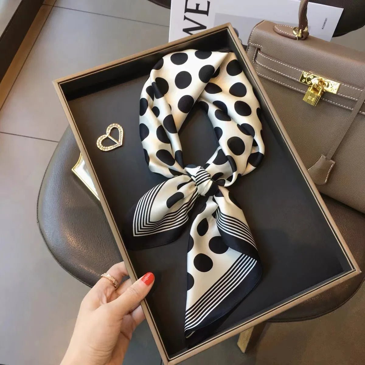 Luxury Brand Fashion Silk Square Scarf 70cmAzizaK