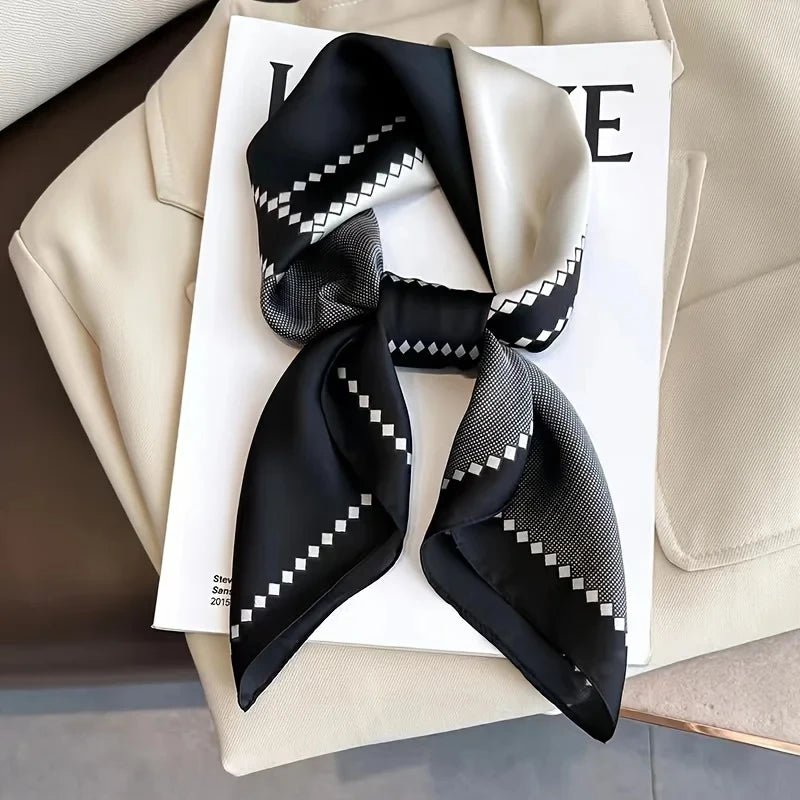 Luxury Brand Fashion Silk Square Scarf 70cmAzizaK