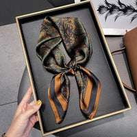 Luxury Brand Fashion Silk Square Scarf 70cmAzizaK
