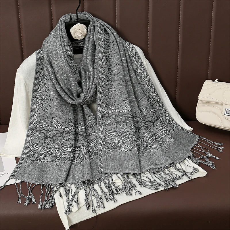 Luxury Brand Pashmina Cashmere ScarfAzizaK