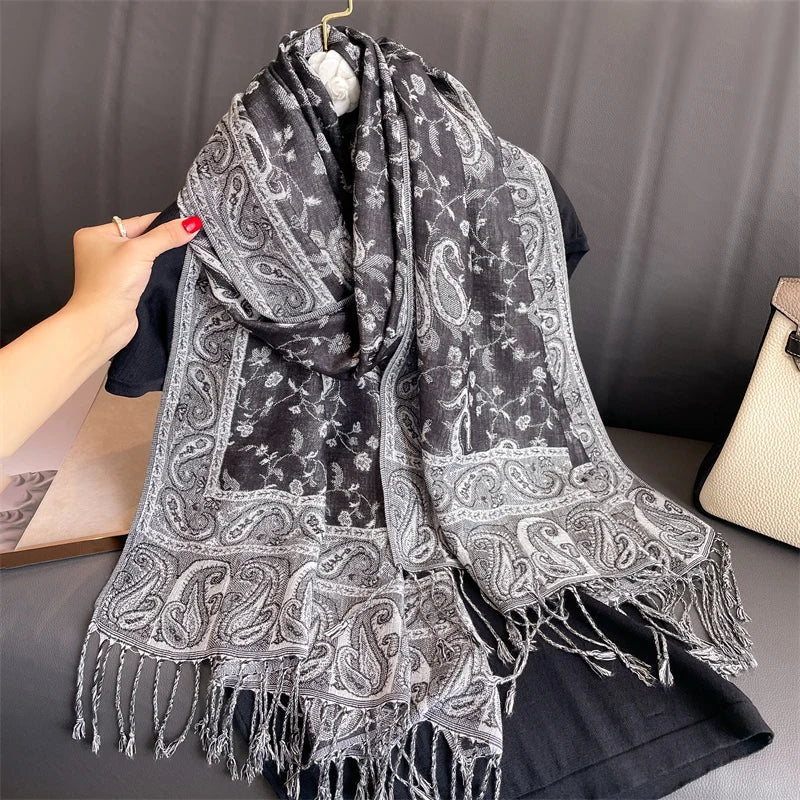 Luxury Brand Pashmina Cashmere ScarfAzizaK