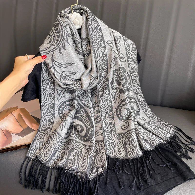 Luxury Brand Pashmina Cashmere ScarfAzizaK