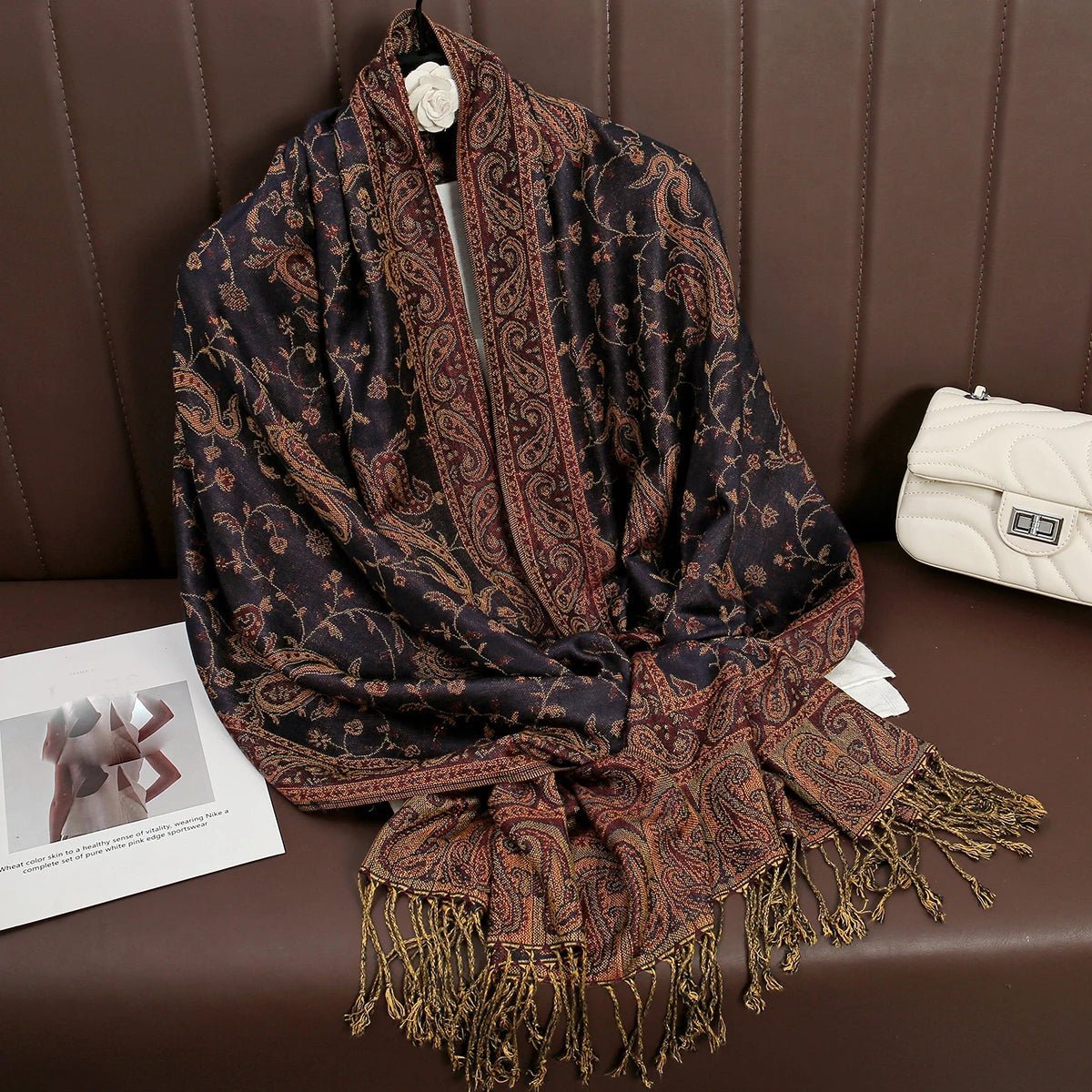 Luxury Brand Pashmina Cashmere ScarfAzizaK