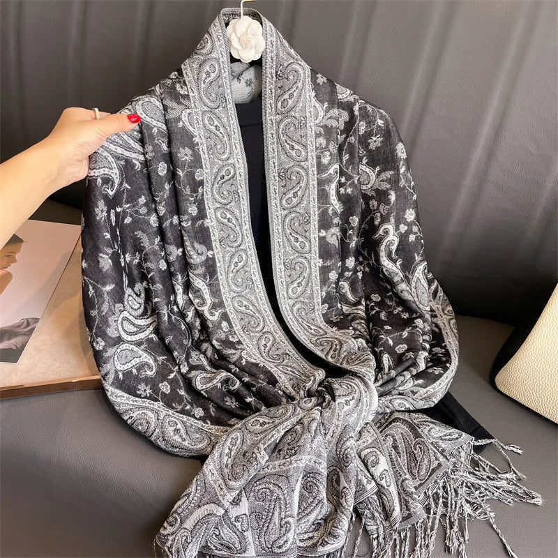 Luxury Brand Pashmina Cashmere ScarfAzizaK