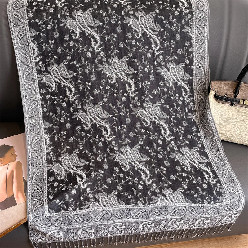 Luxury Brand Pashmina Cashmere ScarfAzizaK
