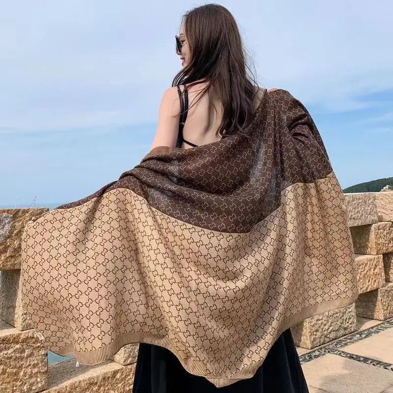 luxury brand winter cotton scarfAzizaK
