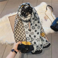 luxury brand winter cotton scarfAzizaK