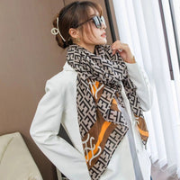 luxury brand winter cotton scarfAzizaK