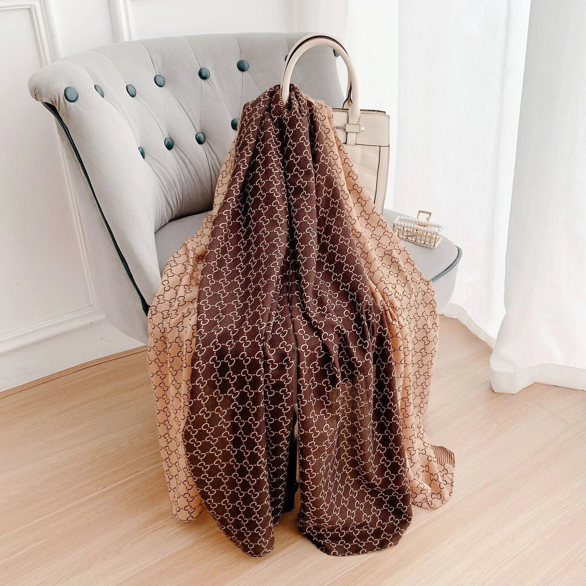 luxury brand winter cotton scarfAzizaK