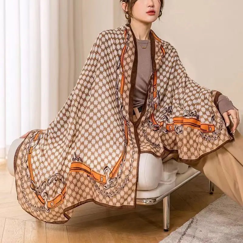 luxury brand winter cotton scarfAzizaK