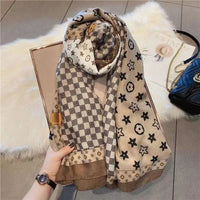 luxury brand winter cotton scarfAzizaK