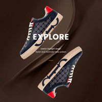 Luxury Branded Comfortable Breathable Monogrammed Lace Up Flat ShoesAzizaK