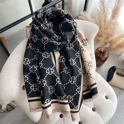 Luxury Cashmere Plaid ScarfAzizaK