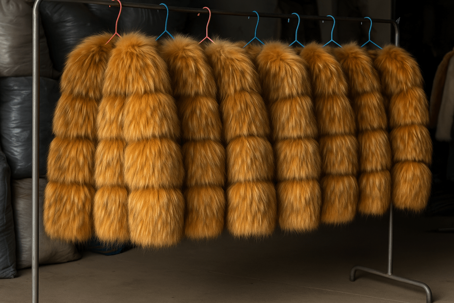 Luxury Faux Fur Coat with Soft Camel LiningAzizaK
