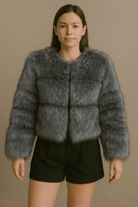 Luxury Faux Fur Coat with Soft Camel LiningAzizaK