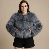 Luxury Faux Fur Coat with Soft Camel LiningAzizaK