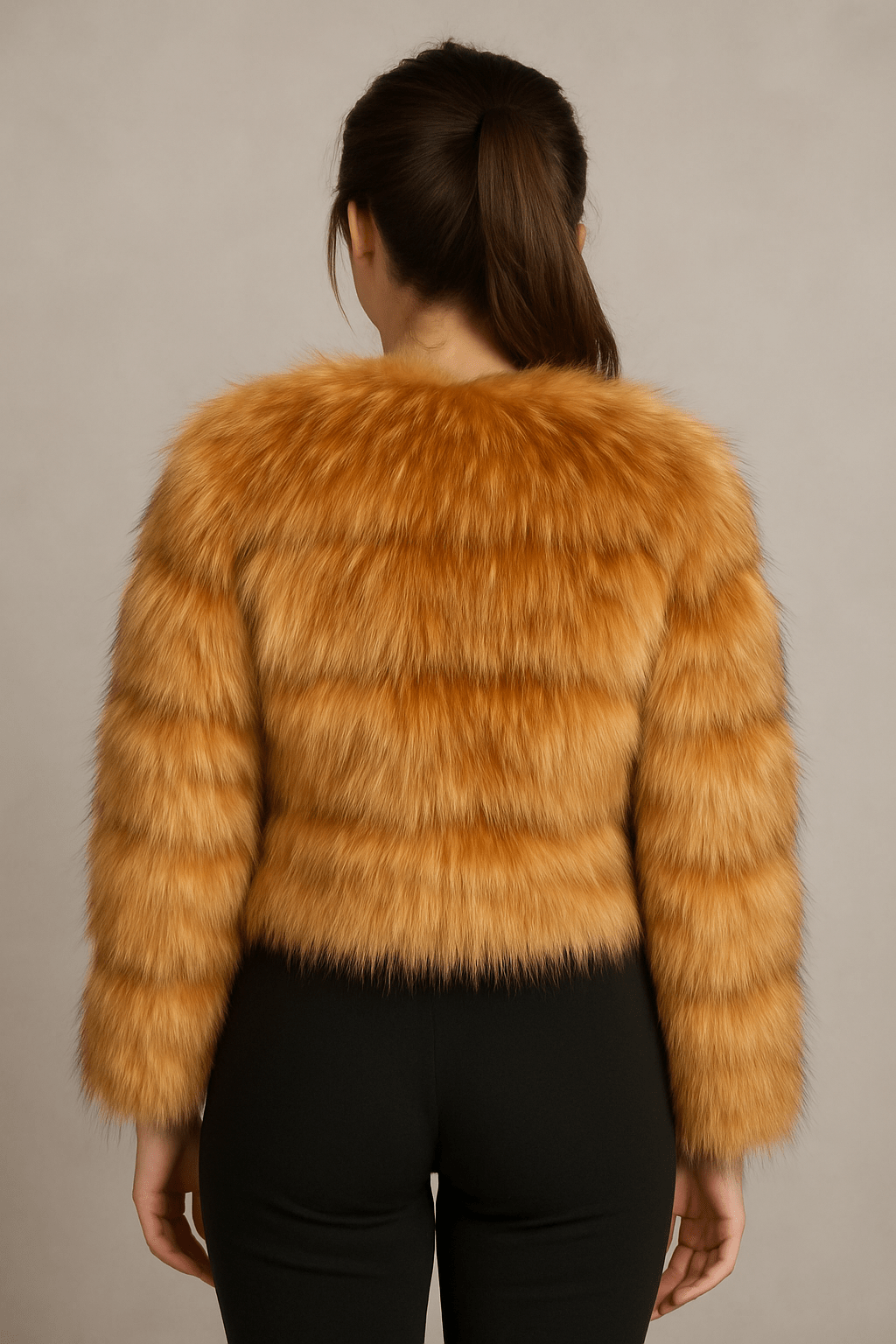 Luxury Faux Fur Coat with Soft Camel LiningAzizaK