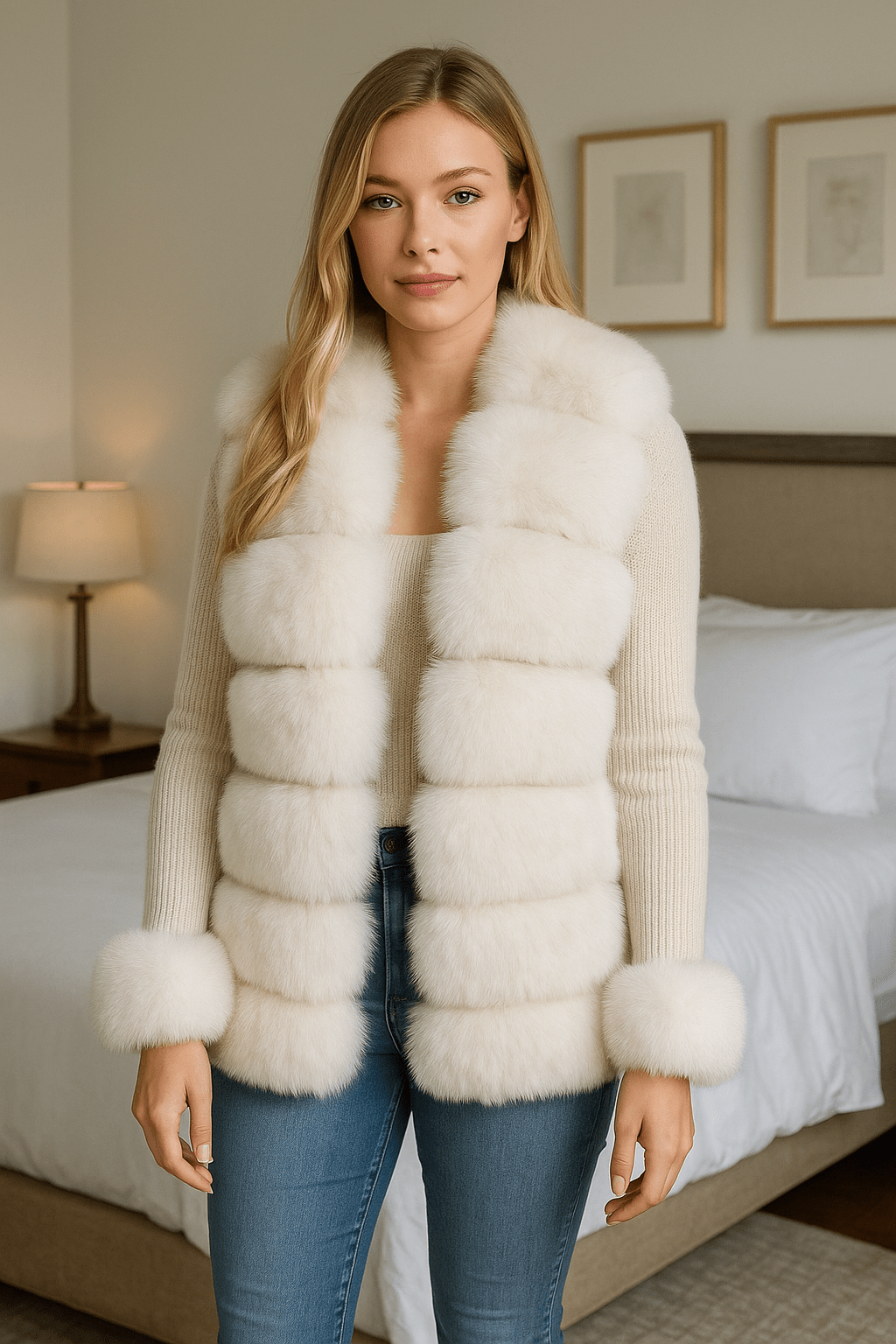 Luxury Faux Fur Panel Vest – Soft Touch CollectionAzizaK