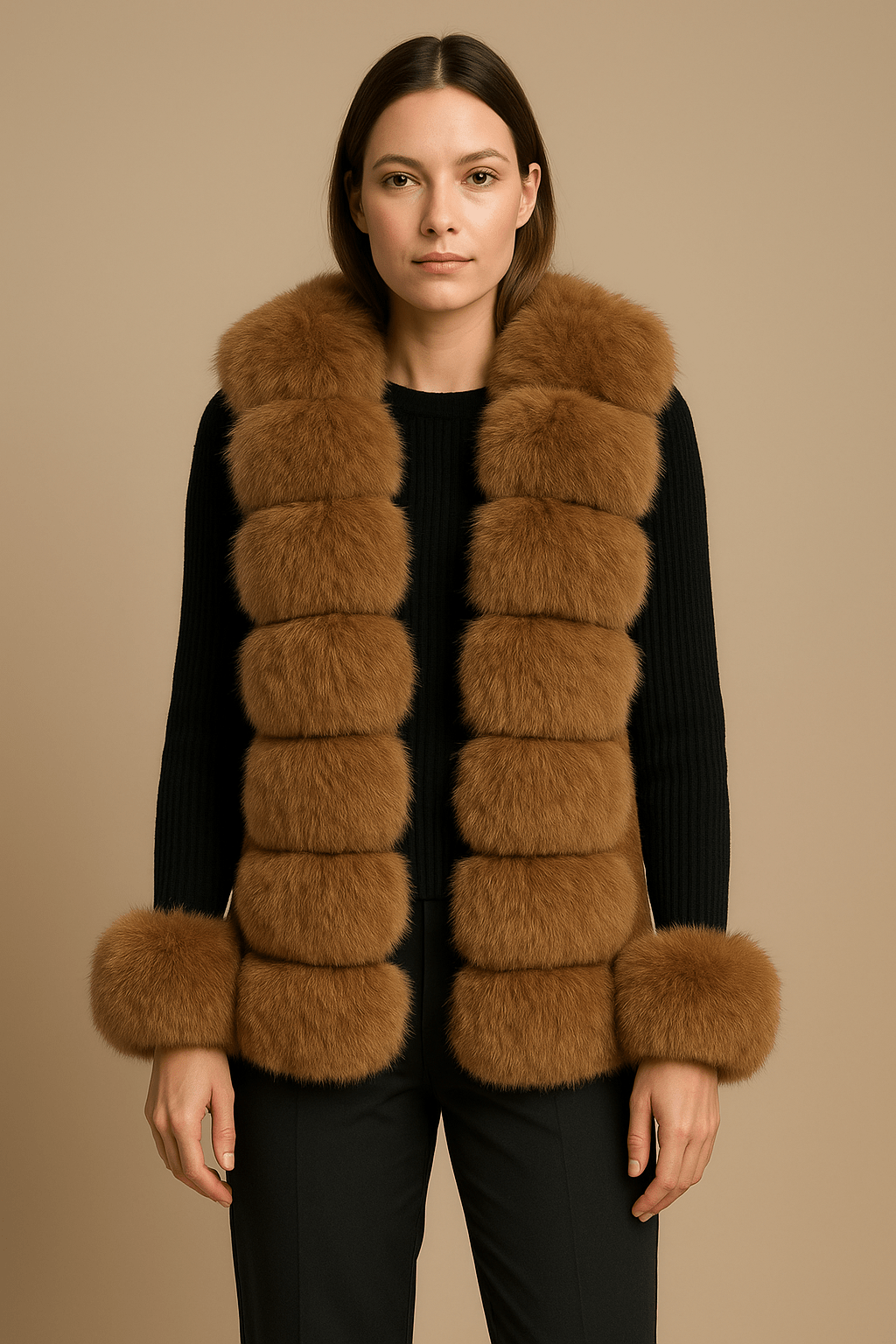 Luxury Faux Fur Panel Vest – Soft Touch CollectionAzizaK