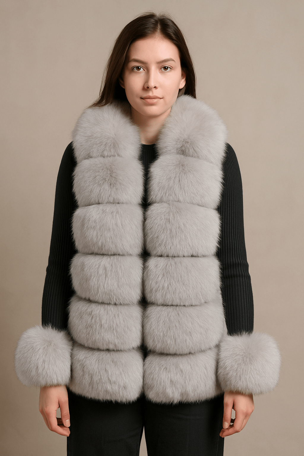 Luxury Faux Fur Panel Vest – Soft Touch CollectionAzizaK